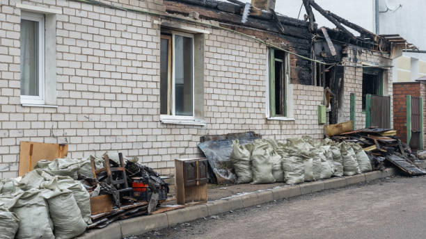 Professional Smoke Damage Removal technician working in Burlington, OH